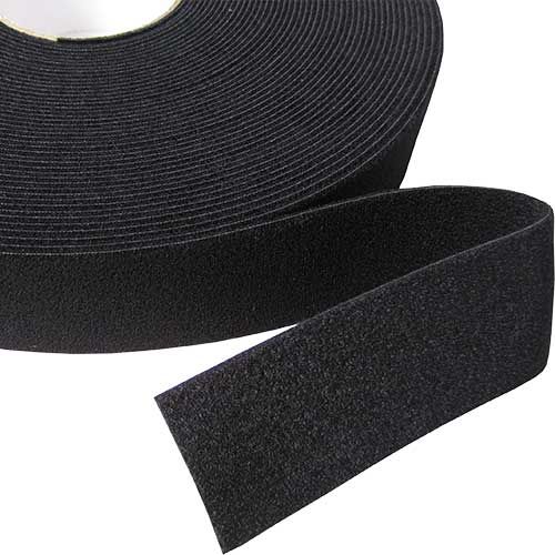 Klittenband Back to Back, Zwart, 20mm x 25mtr